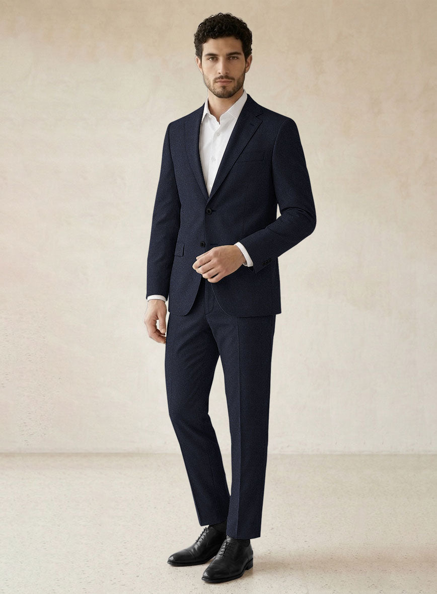 Scabal Sapphire Yaime Blue Wool Suit - StudioSuits