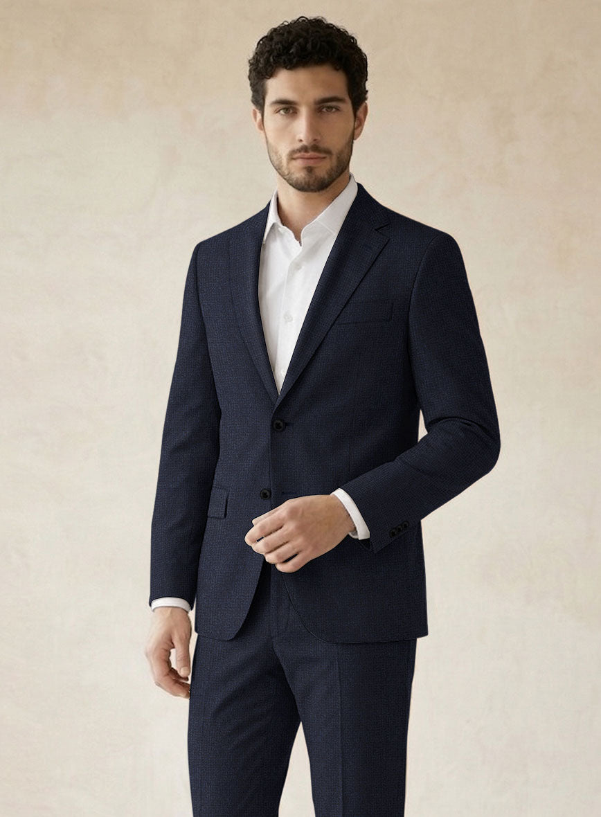 Scabal Sapphire Yaime Blue Wool Suit - StudioSuits
