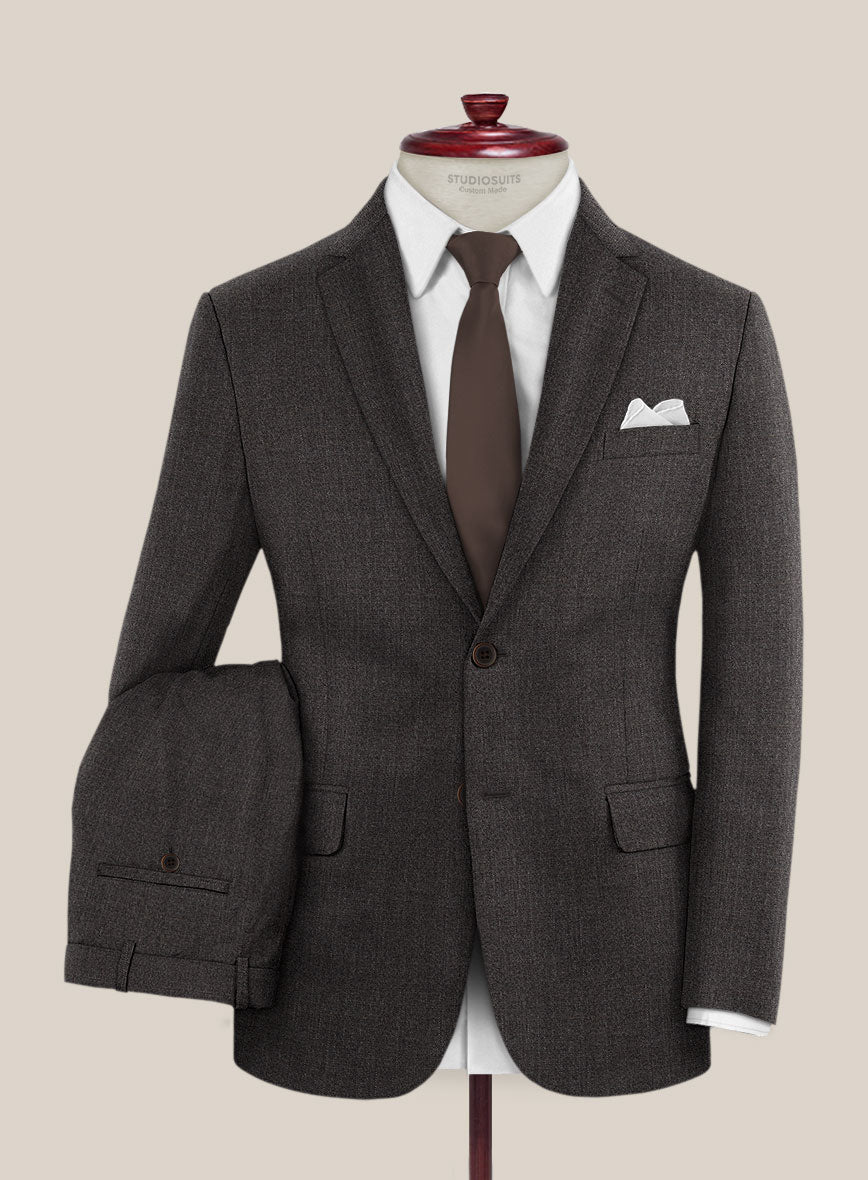Scabal Sauri Brown Wool Suit - StudioSuits