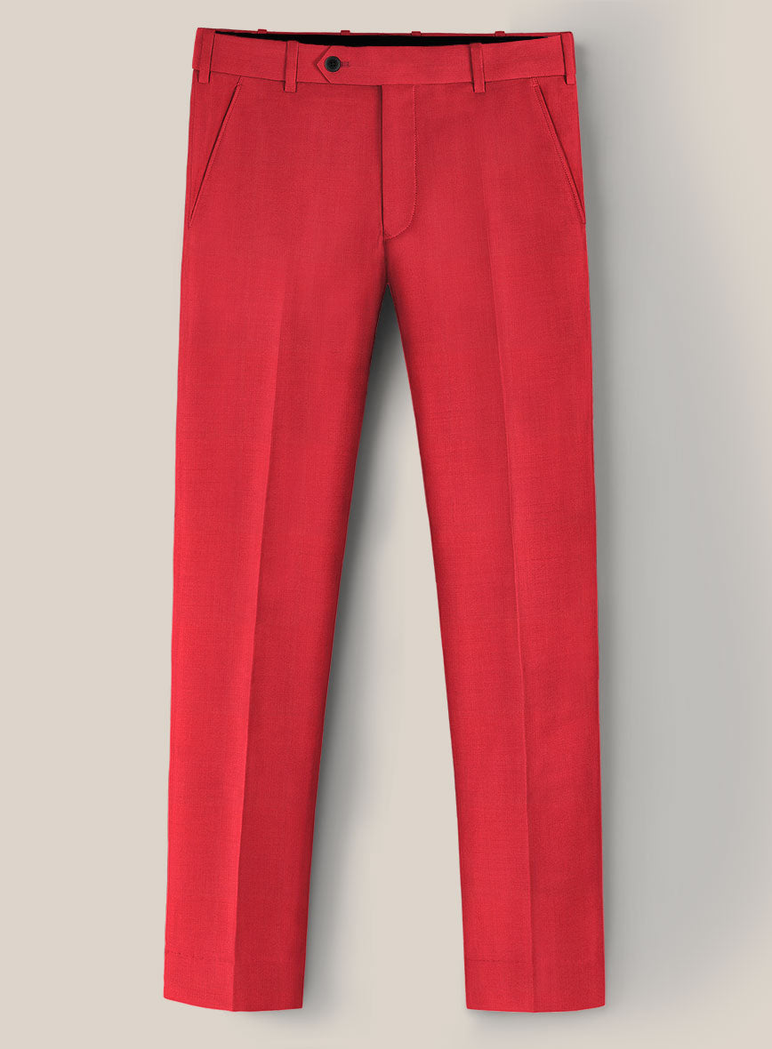 Scabal Scarlet Red Wool Suit - StudioSuits