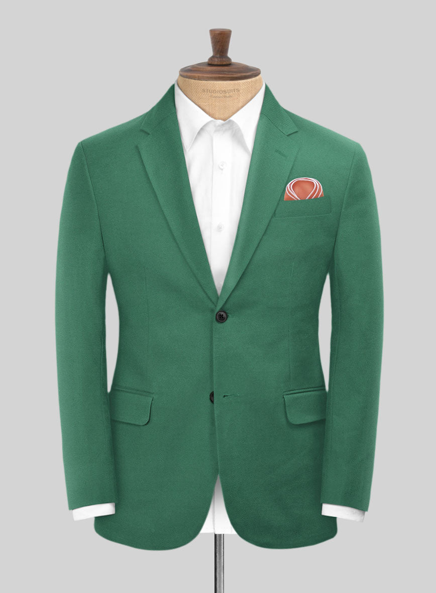 Scabal Sea Green Cotton Stretch Suit - StudioSuits