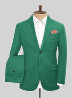 Scabal Sea Green Cotton Stretch Suit - StudioSuits
