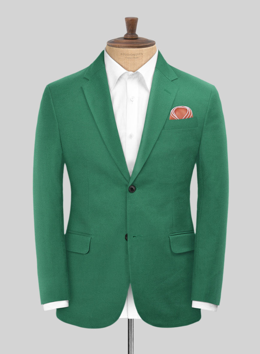 Scabal Sea Green Cotton Stretch Suit - StudioSuits