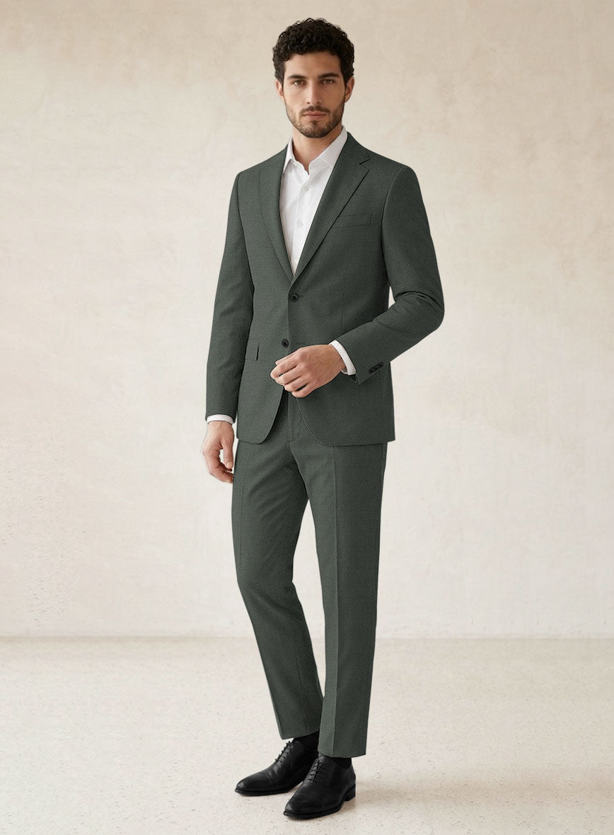 Scabal Seaweed Green Wool Suit - StudioSuits