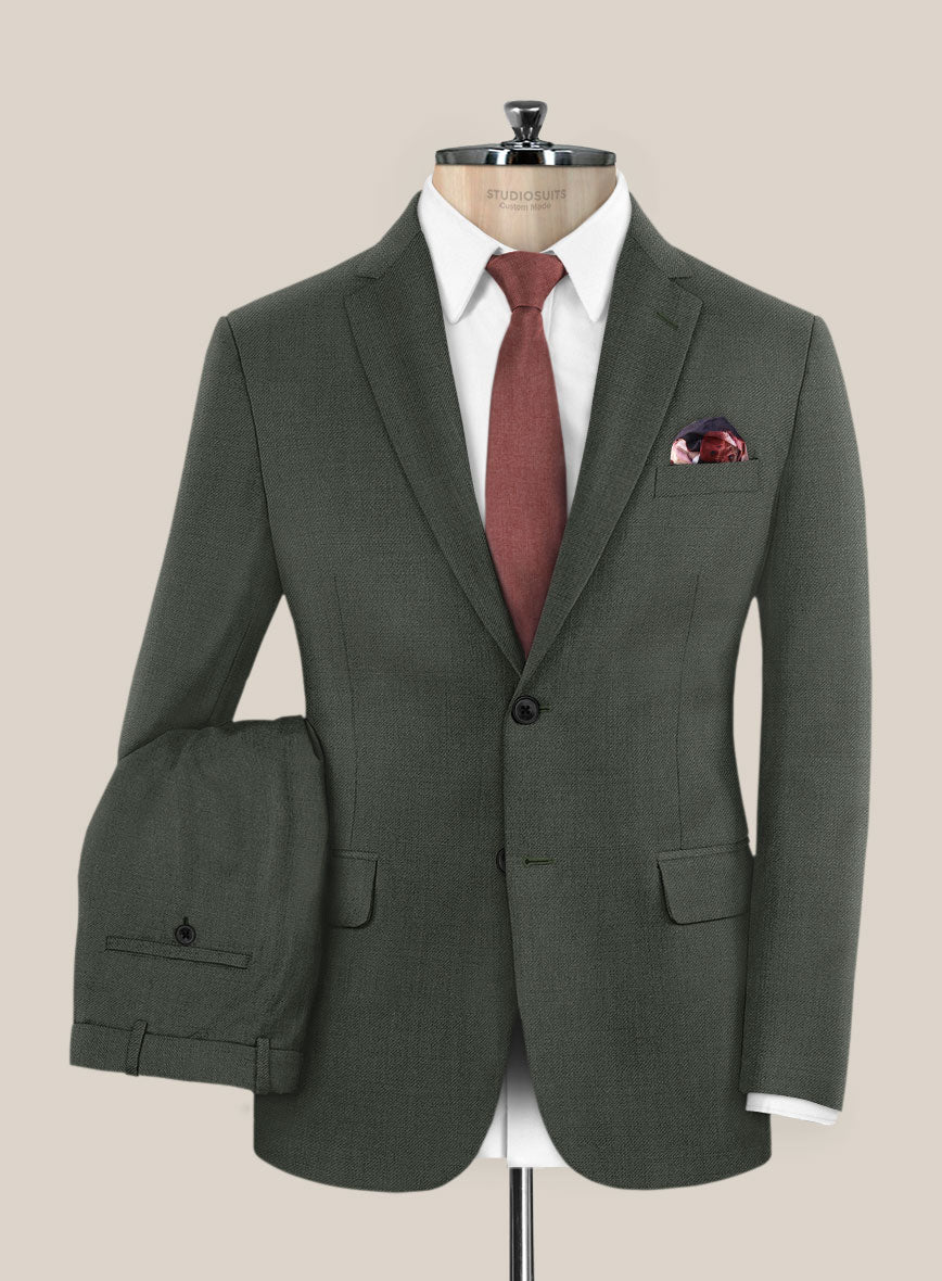 Scabal Seaweed Green Wool Suit - StudioSuits