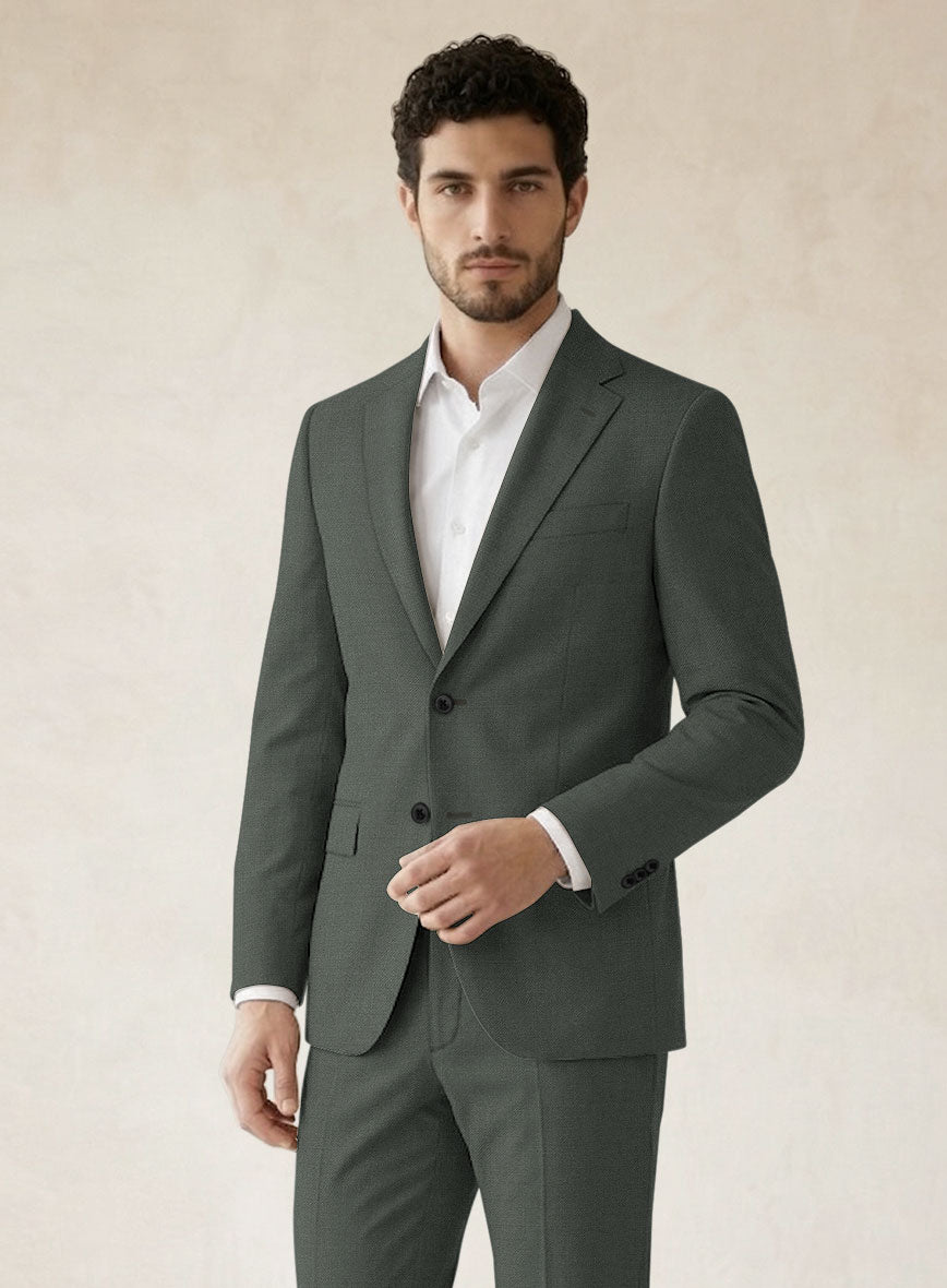 Scabal Seaweed Green Wool Suit - StudioSuits