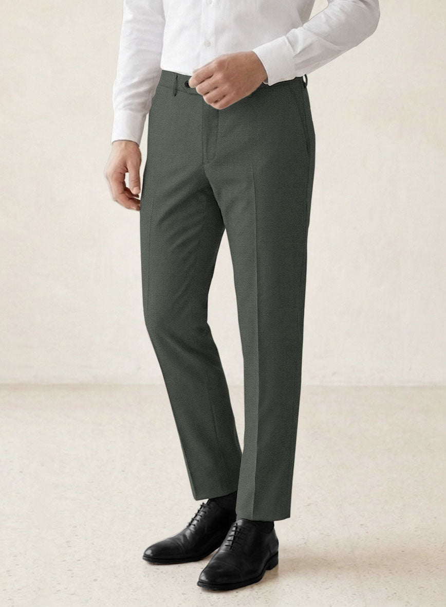 Scabal Seaweed Green Wool Suit - StudioSuits
