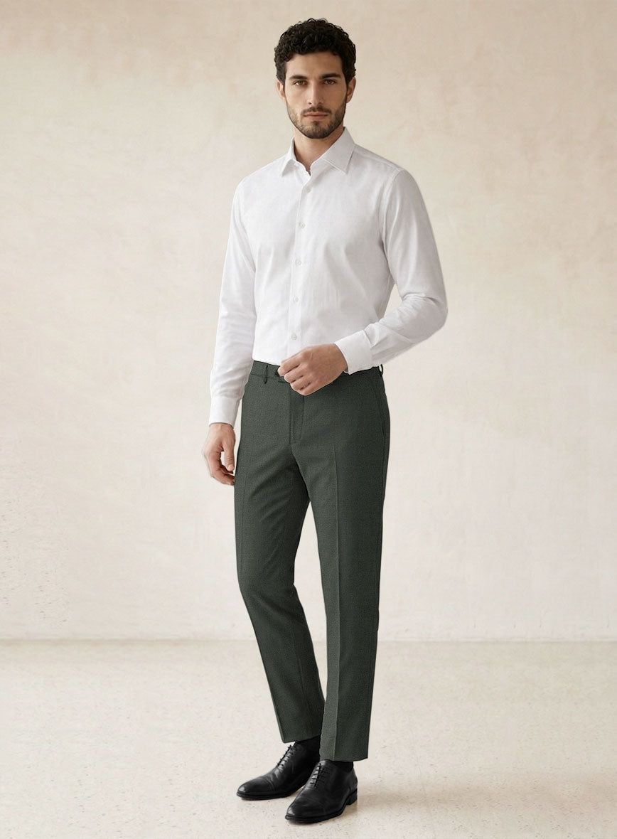 Scabal Seaweed Green Wool Suit - StudioSuits