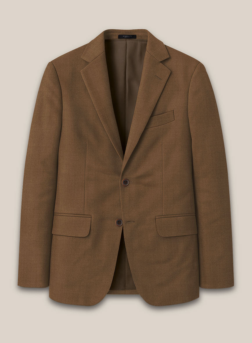 Scabal Sepia Brown Wool Suit - StudioSuits
