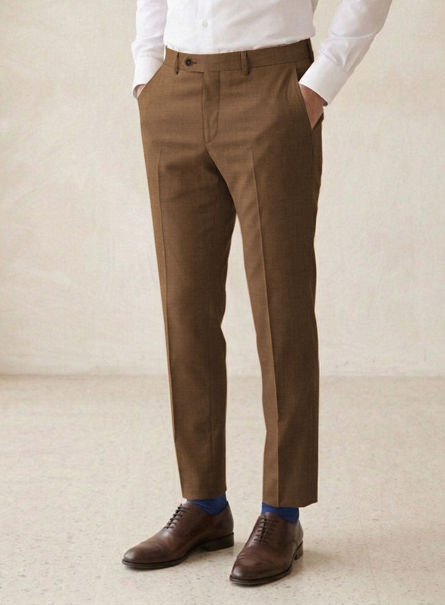 Scabal Sepia Brown Wool Suit - StudioSuits