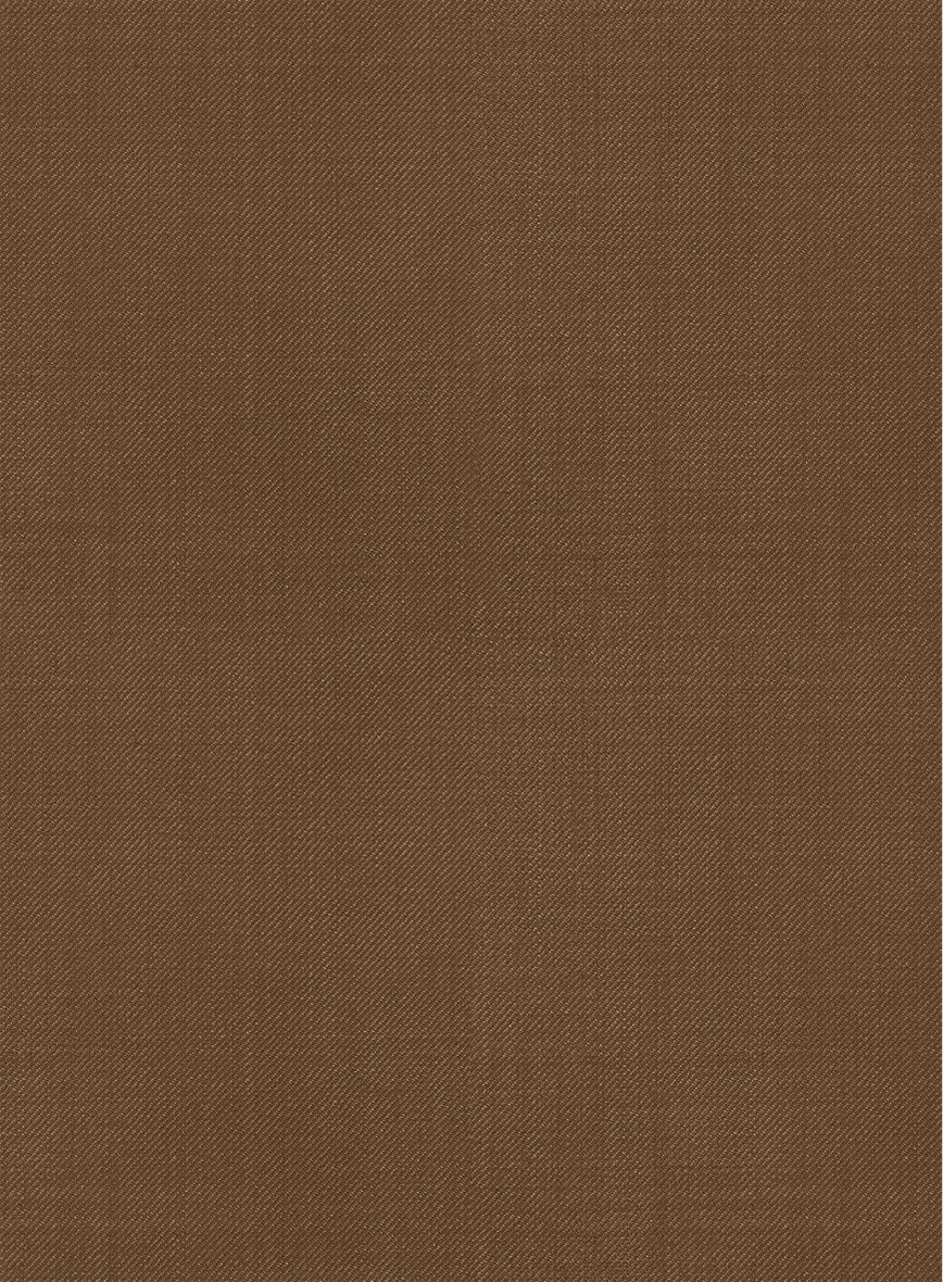 Scabal Sepia Brown Wool Pants - StudioSuits