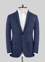 Scabal Siano Herringbone Blue Wool Suit - StudioSuits