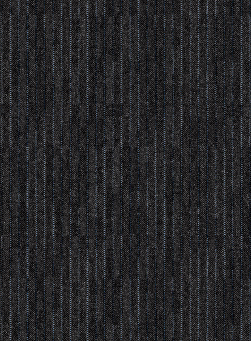 Scabal Sifro Stripe Gray Wool Suit - StudioSuits
