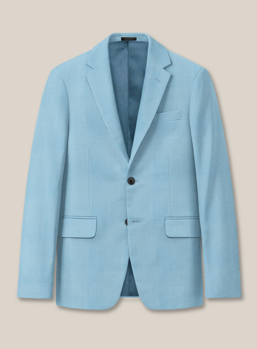 Scabal Sky Blue Wool Jacket - StudioSuits