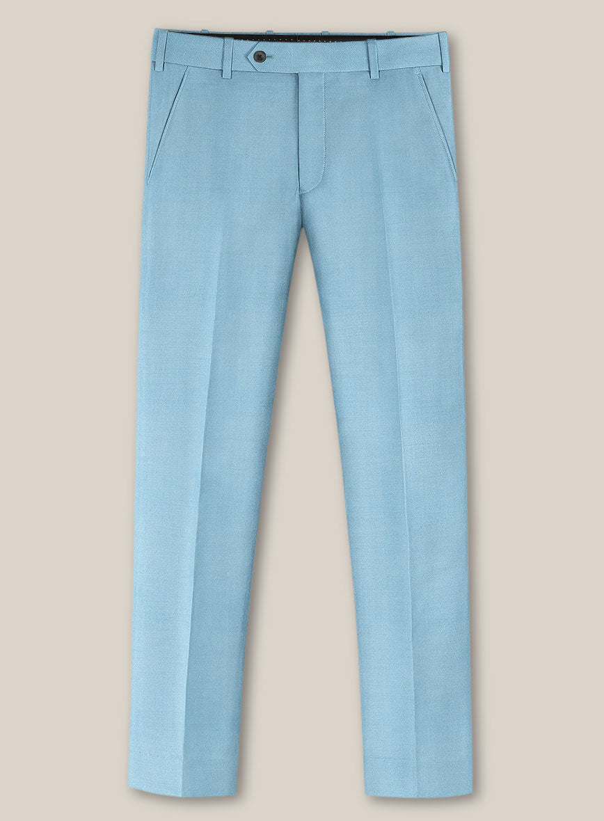 Scabal Sky Blue Wool Suit - StudioSuits