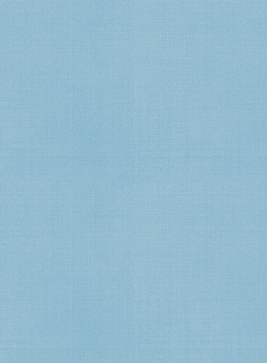 Scabal Sky Blue Wool Pants - StudioSuits