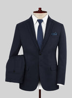 Scabal Somaz Herringbone Blue Wool Suit - StudioSuits