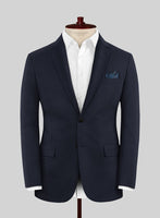 Scabal Somaz Herringbone Blue Wool Suit - StudioSuits