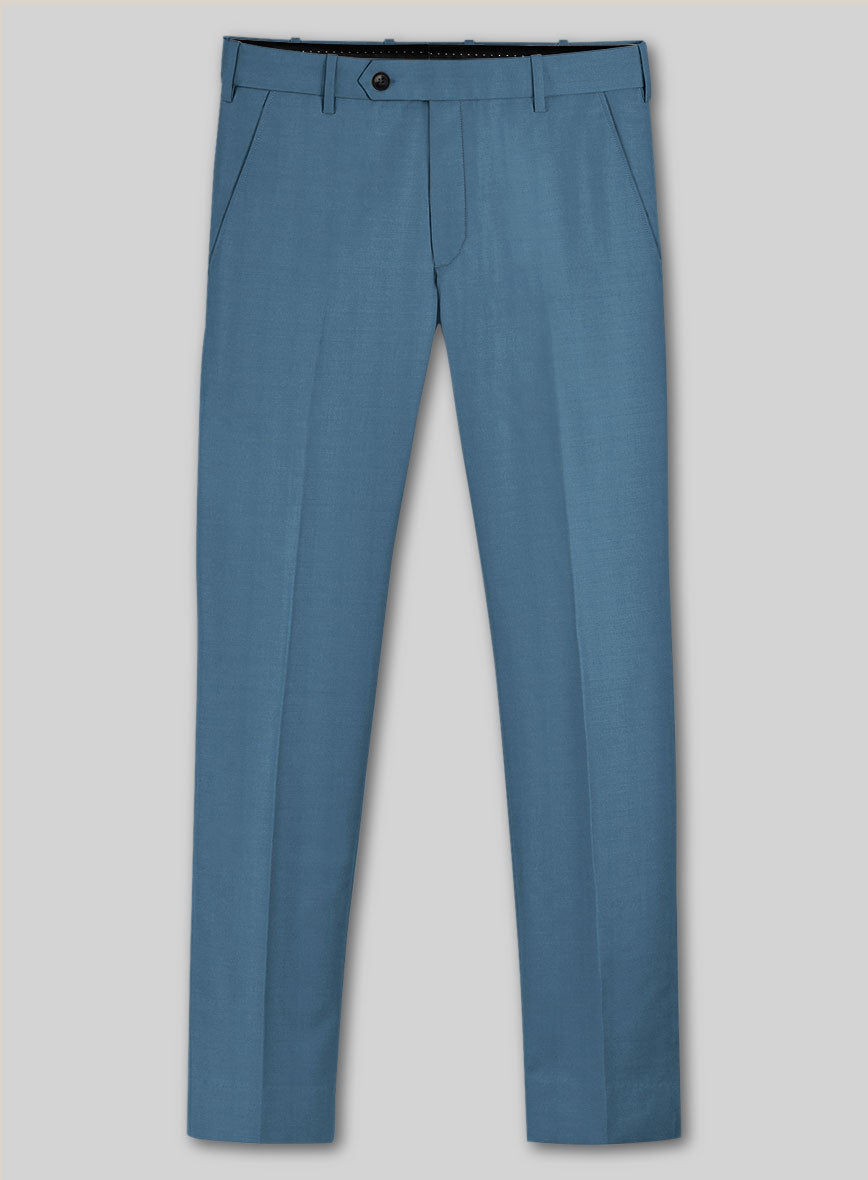 Scabal Steel Blue Wool Suit - StudioSuits