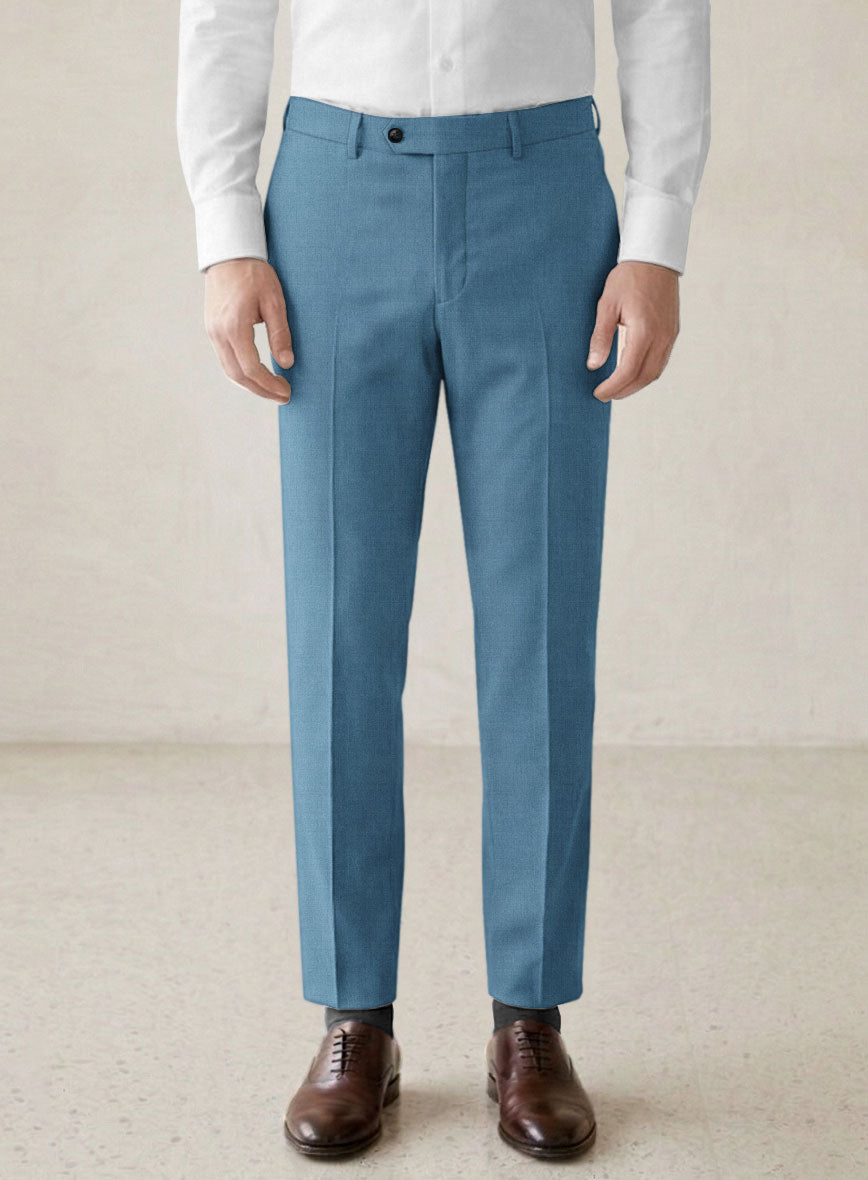 Scabal Steel Blue Wool Suit - StudioSuits