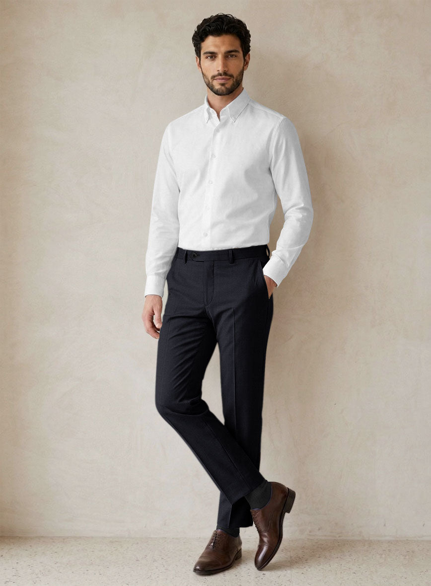 Scabal Sval Windowpane Blue Wool Suit - StudioSuits