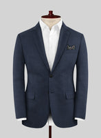 Scabal Tasar Pinhead Blue Wool Suit - StudioSuits