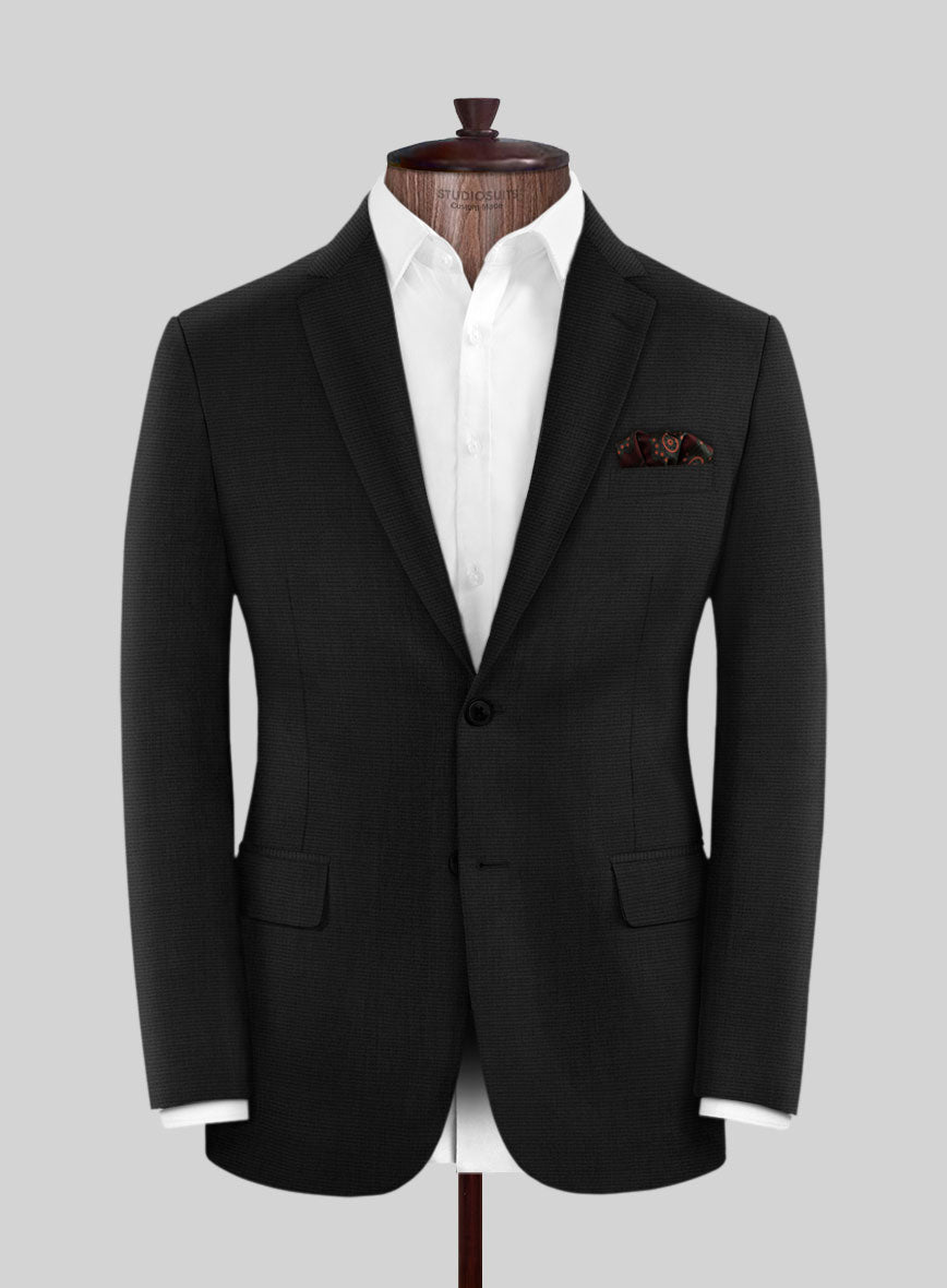 Scabal Tolno Black Wool Jacket - StudioSuits