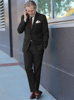 Scabal Tolno Black Wool Suit - StudioSuits