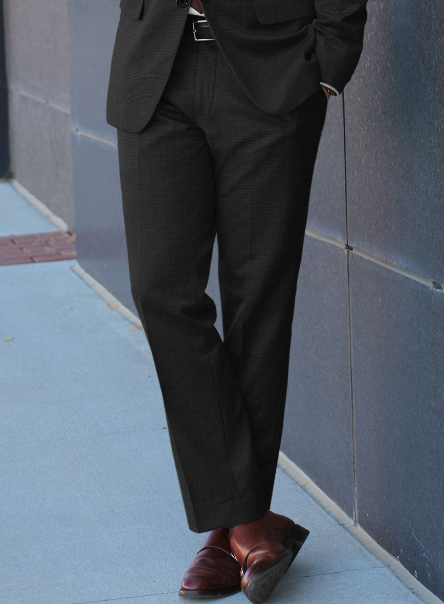 Scabal Tolno Black Wool Suit - StudioSuits