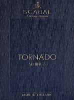 Scabal Tornado Herringbone Blue Wool Suit - StudioSuits