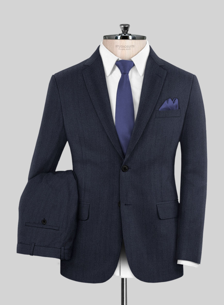 Scabal Tornado Abran Blue Wool Suit - StudioSuits