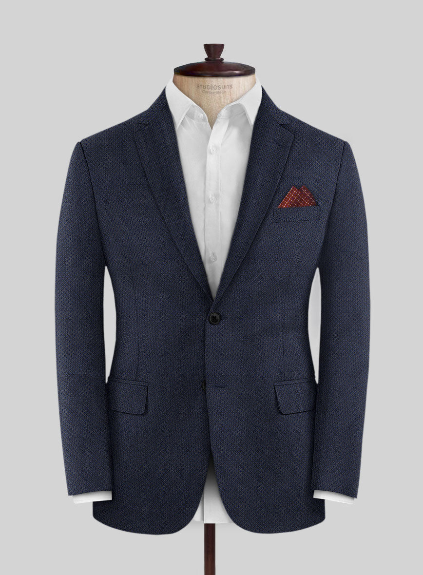 Scabal Tornado Floras Blue Wool Jacket - StudioSuits