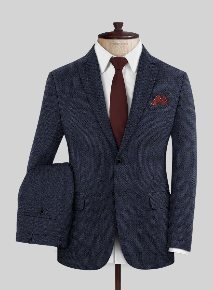 Scabal Tornado Floras Blue Wool Suit - StudioSuits