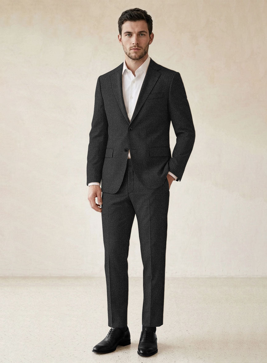 Scabal Tornado Gallo Charcoal Wool Suit - StudioSuits