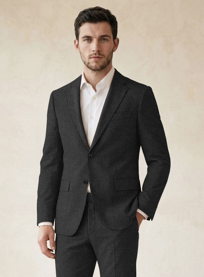 Scabal Tornado Gallo Charcoal Wool Jacket - StudioSuits