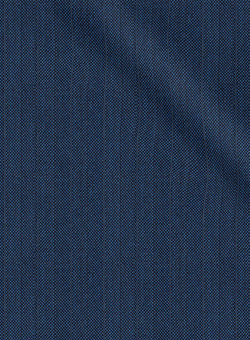 Scabal Tornado Herringbone Casa Blue Wool Jacket - StudioSuits