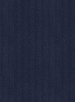 Scabal Tornado Herringbone Navy Blue Wool Jacket - StudioSuits