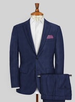 Scabal Tornado Herringbone Royal Blue Wool Suit - StudioSuits