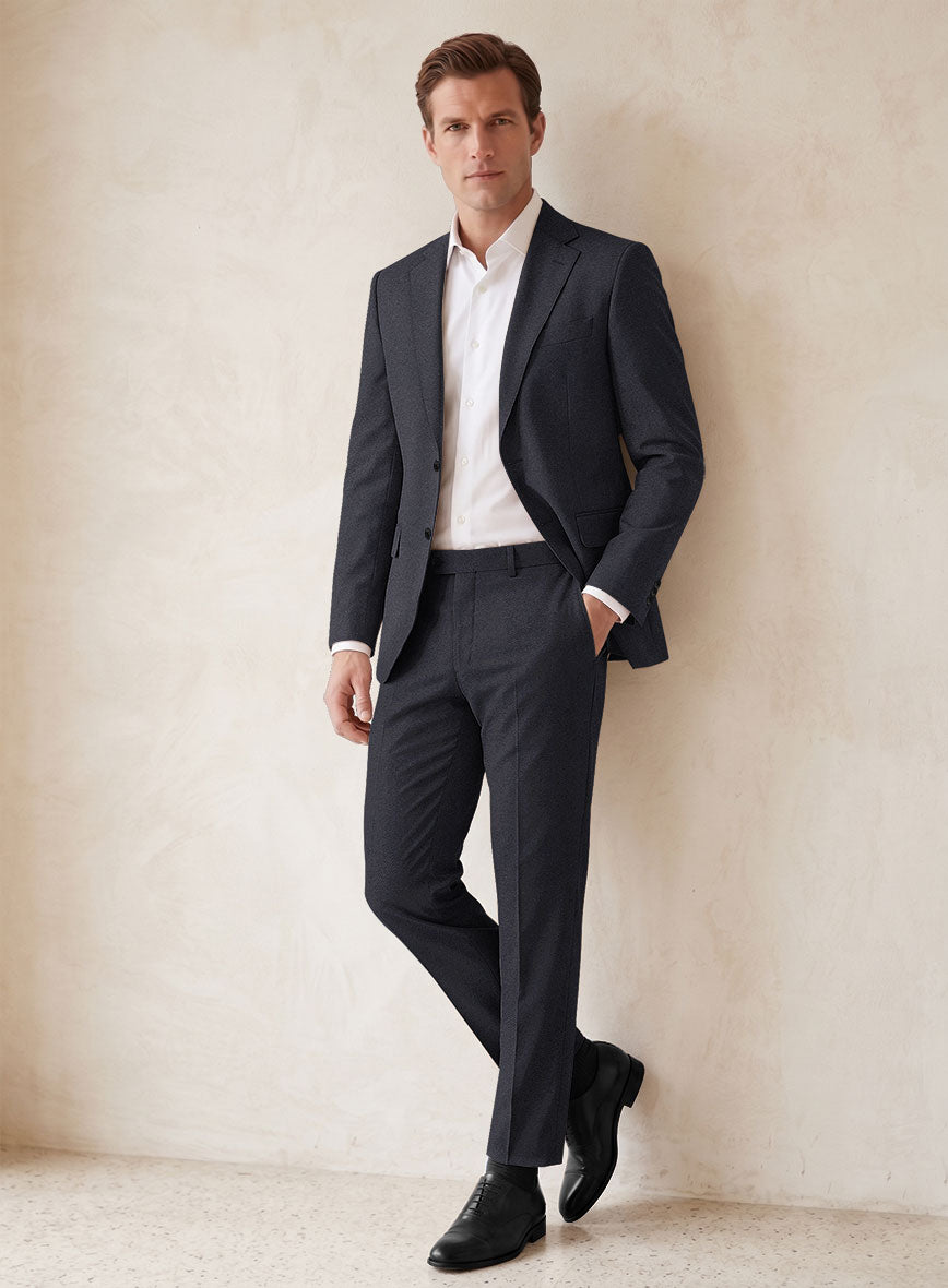 Scabal Tornado Metra Blue Wool Suit - StudioSuits