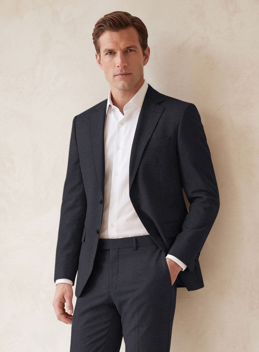 Scabal Tornado Metra Blue Wool Suit - StudioSuits