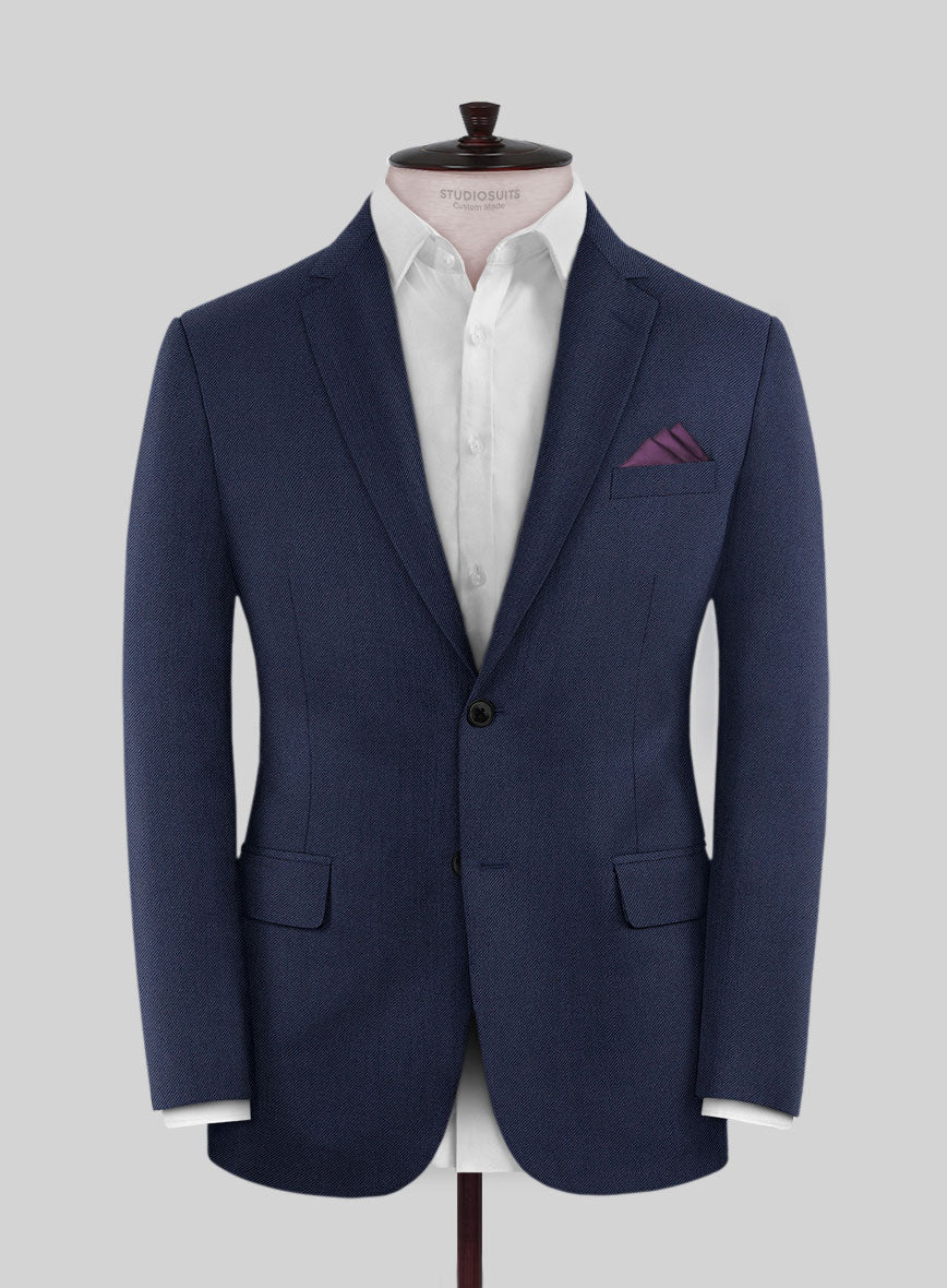 Scabal Tornado Oili Blue Wool Jacket - StudioSuits