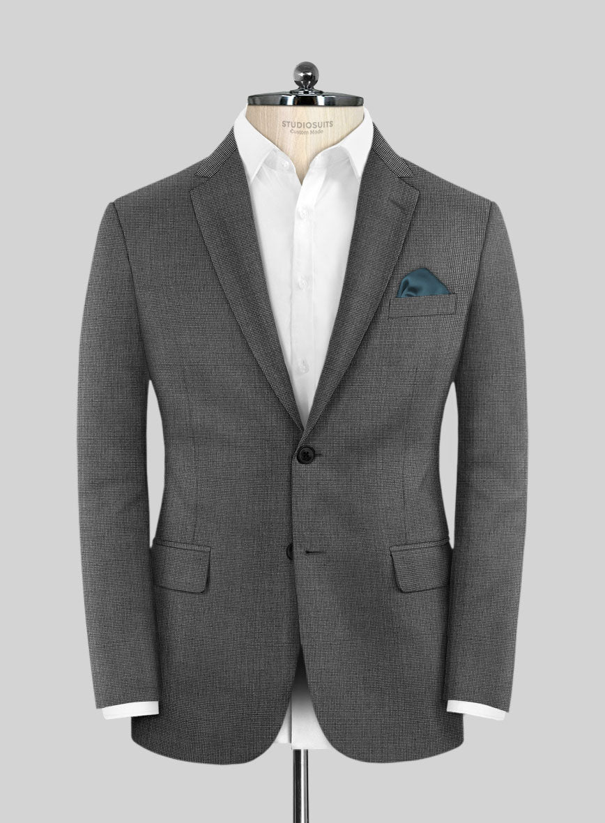 Scabal Tornado Pin Check Black Wool Jacket - StudioSuits