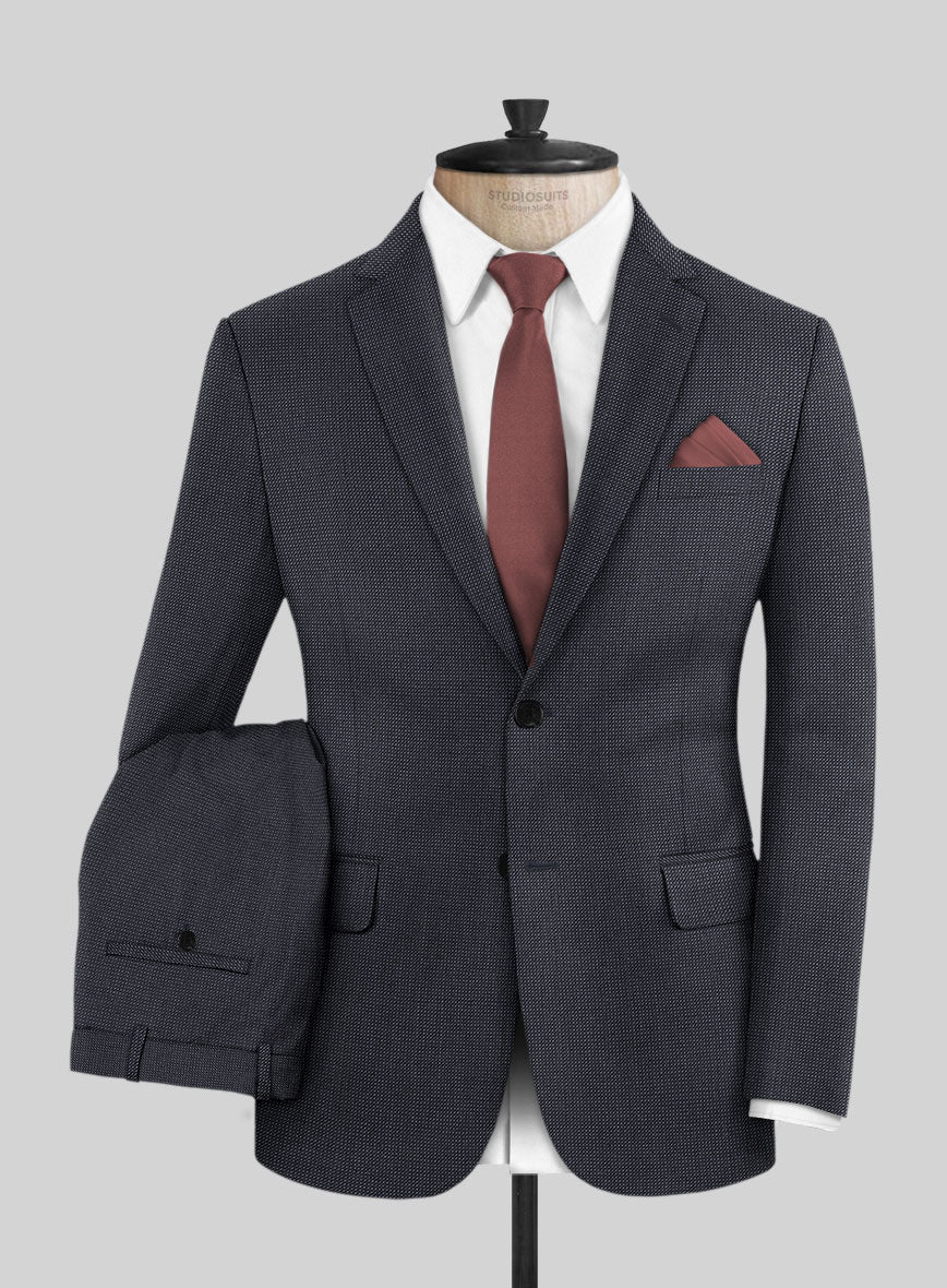 Scabal Tornado Pin Check Blue Wool Suit - StudioSuits