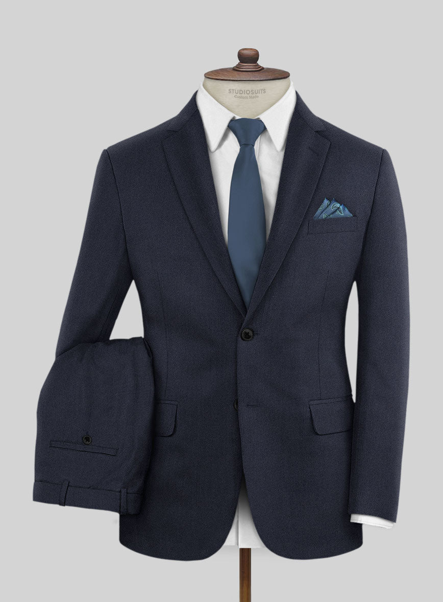 Scabal Tornado Rez Blue Wool Suit - StudioSuits