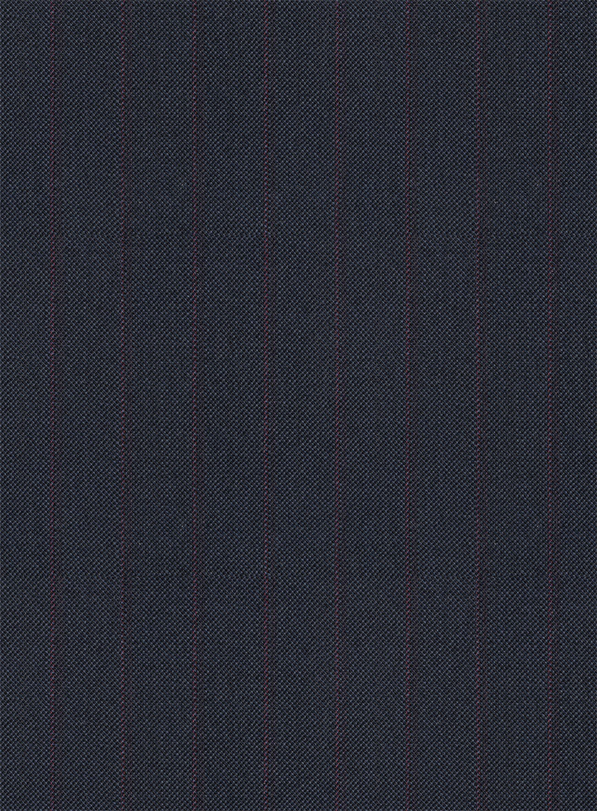 Scabal Tornado Stripes Midnight Blue Wool Suit - StudioSuits