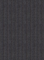 Scabal Tornado Stripes Dark Gray Wool Jacket - StudioSuits