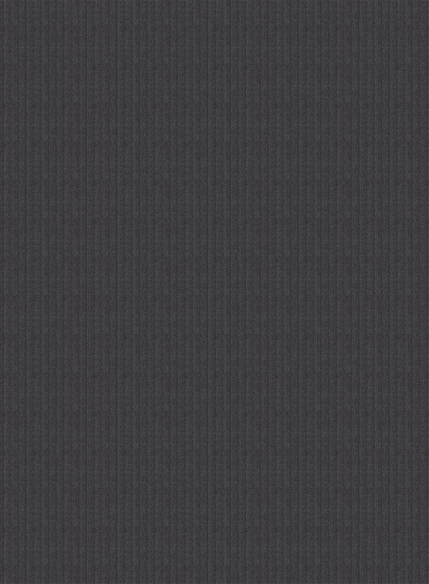 Scabal Tornado Stripes Dark Gray Wool Suit - StudioSuits