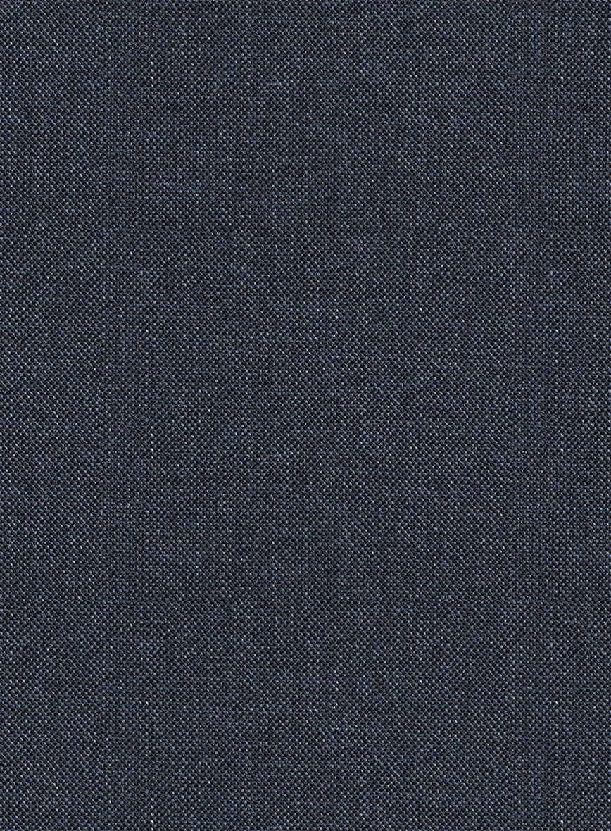 Scabal Tornado Twill Blue Wool Pants - StudioSuits