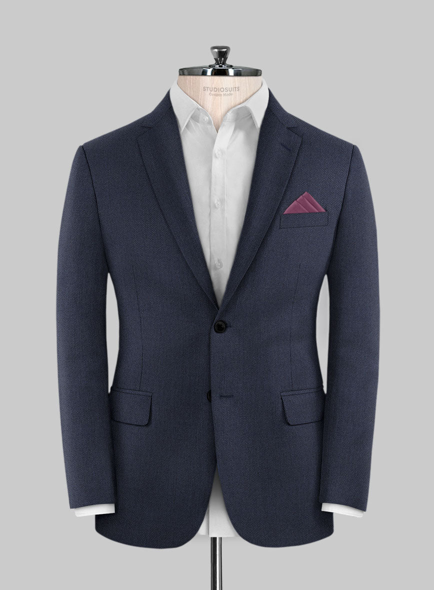 Scabal Tornado Twill Navy Blue Wool Suit - StudioSuits