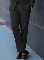 Scabal Tunata Stripe Black Wool Suit - StudioSuits